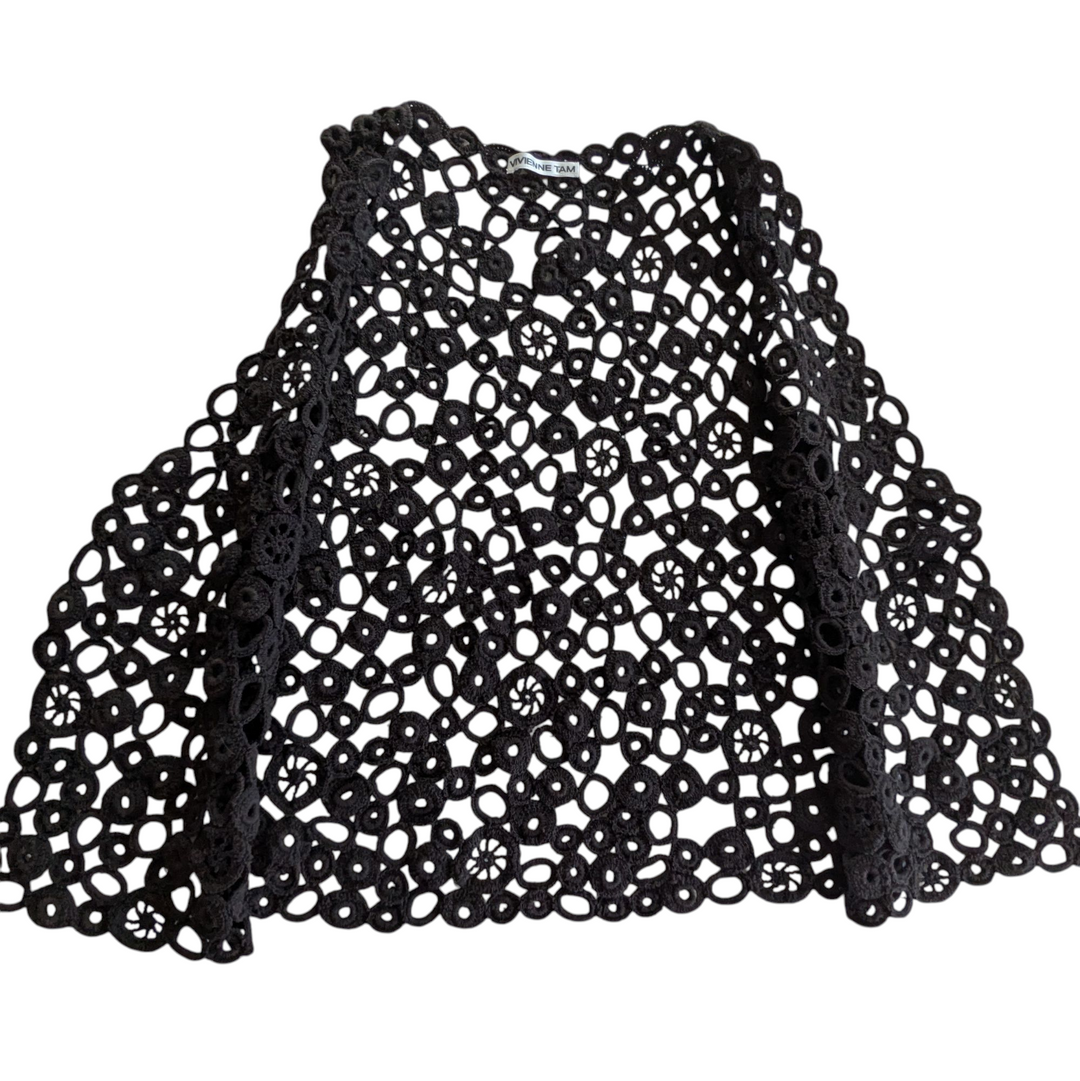 Vivienne Tam Crocheted Open Vest