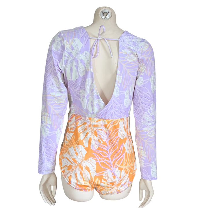 Calia Palms Lavender Long Sleeve Swimsuit Size 16 NWT