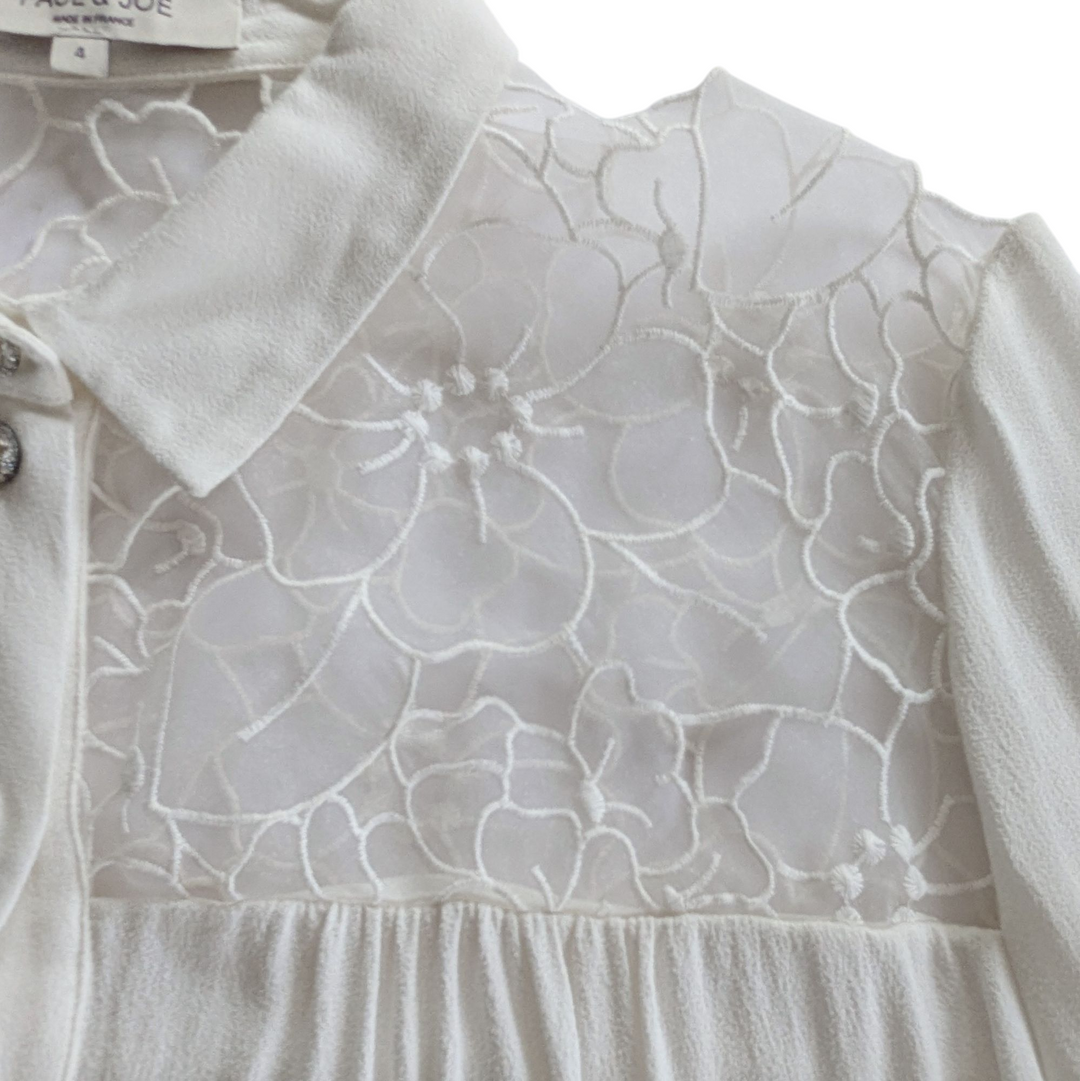 Paul & Joe Paris White Blouse Size 4