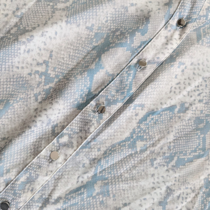 T Tahari Snakeskin Print Blouse Size Small