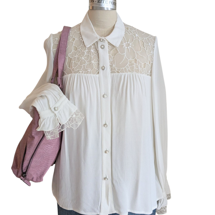 Paul & Joe Paris White Blouse Size 4