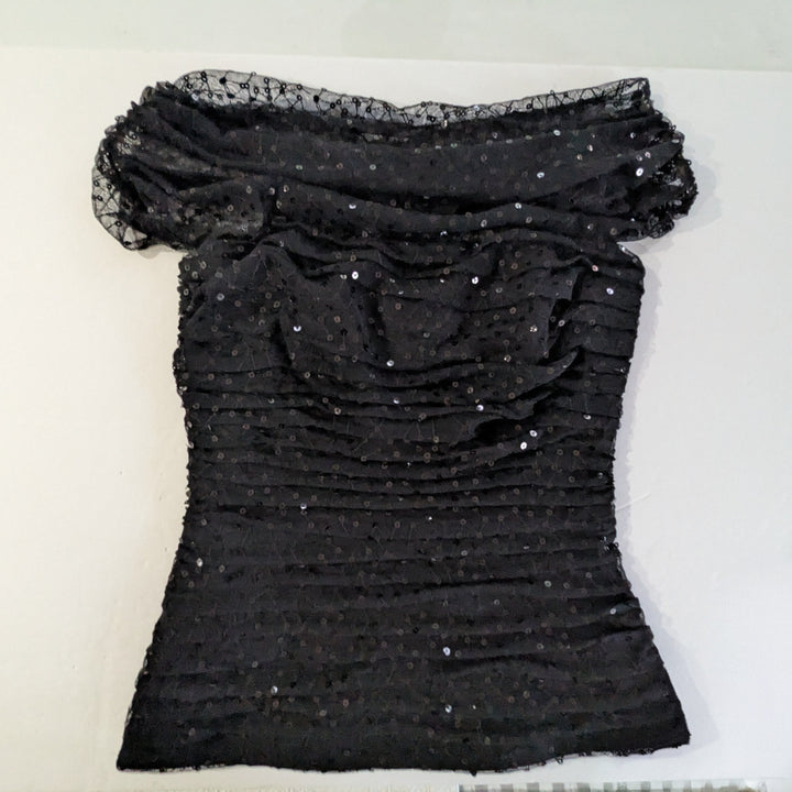 Tadashi Shoji Off The Shoulder Evening Top Size Small