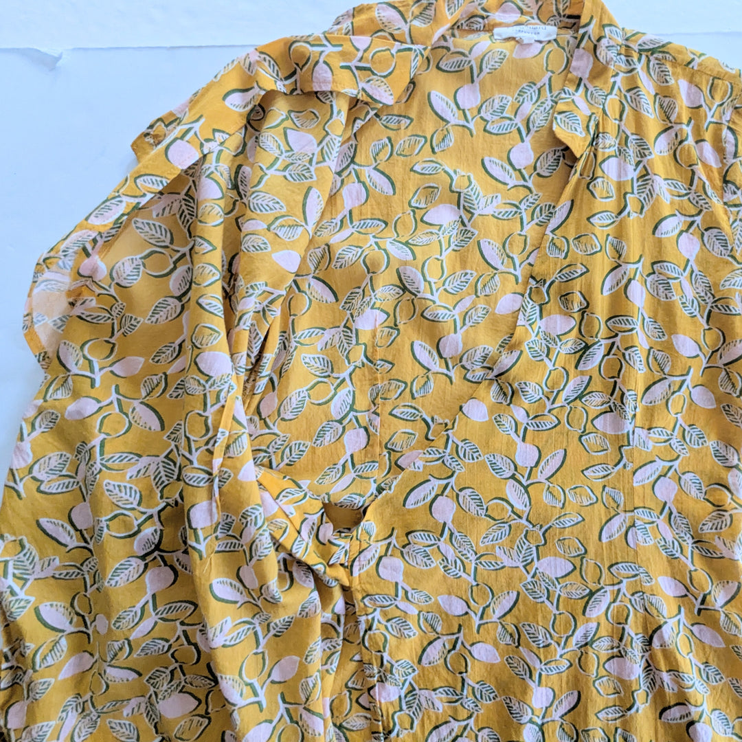 Fragonard Parfumerie Lemon Print Cotton Wrap Dress
