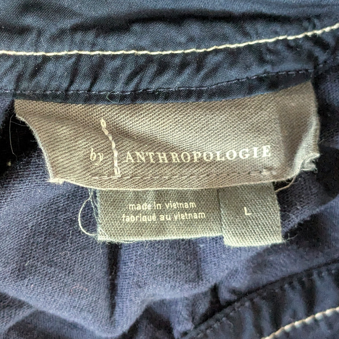 By Anthropologie Navy Top Size Large