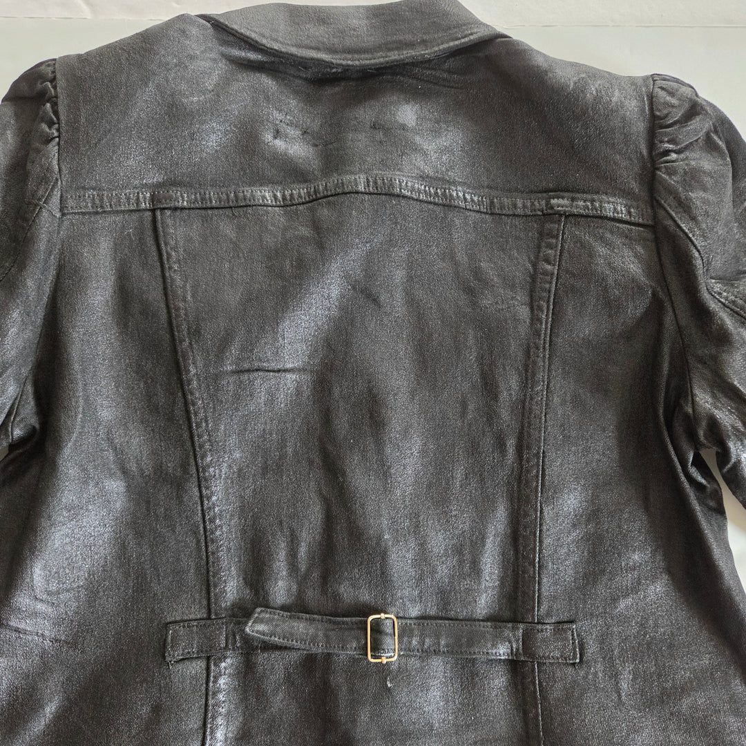 Retrofete Ada Coated Denim Jacket Size XL NWT