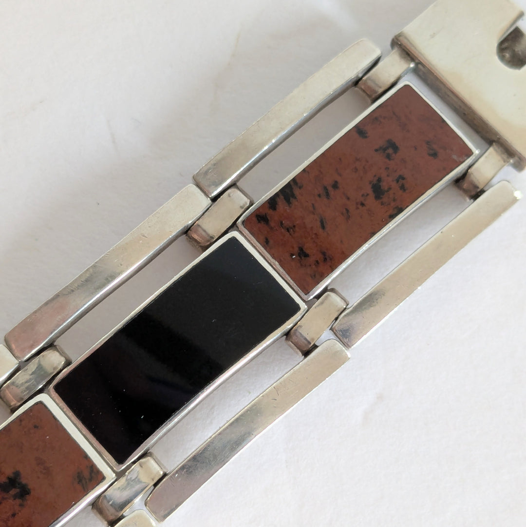 Alicia de la Paz Taxco Mexican Sterling Silver Paneled Bracelet