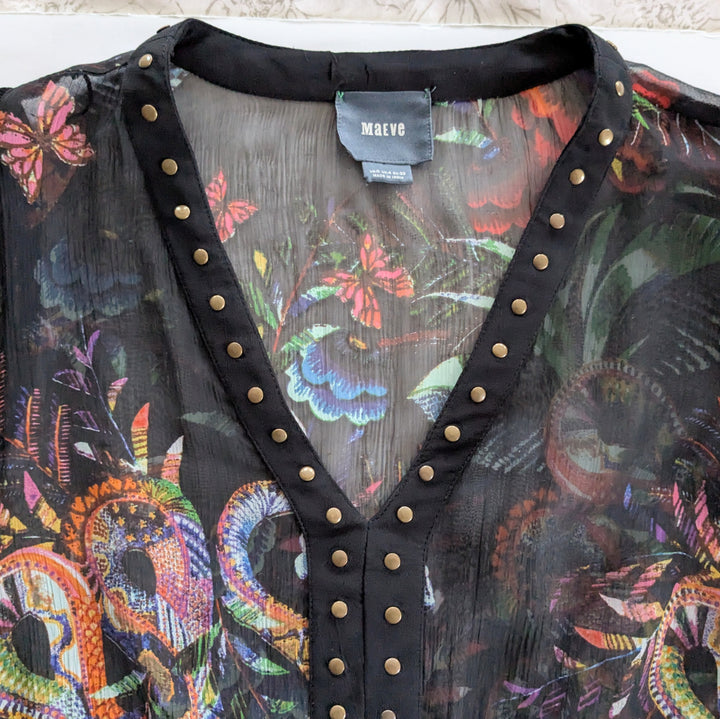 Anthropologie Maeve Sheer Top Size 0