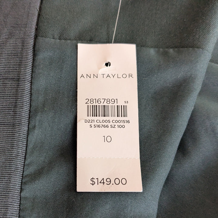 Ann Taylor Forest Green Dress Size 10 NWT