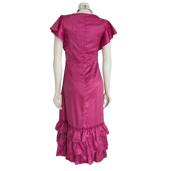 Rachel Parcell Hot Pink Midi Dress Size 4 NWT