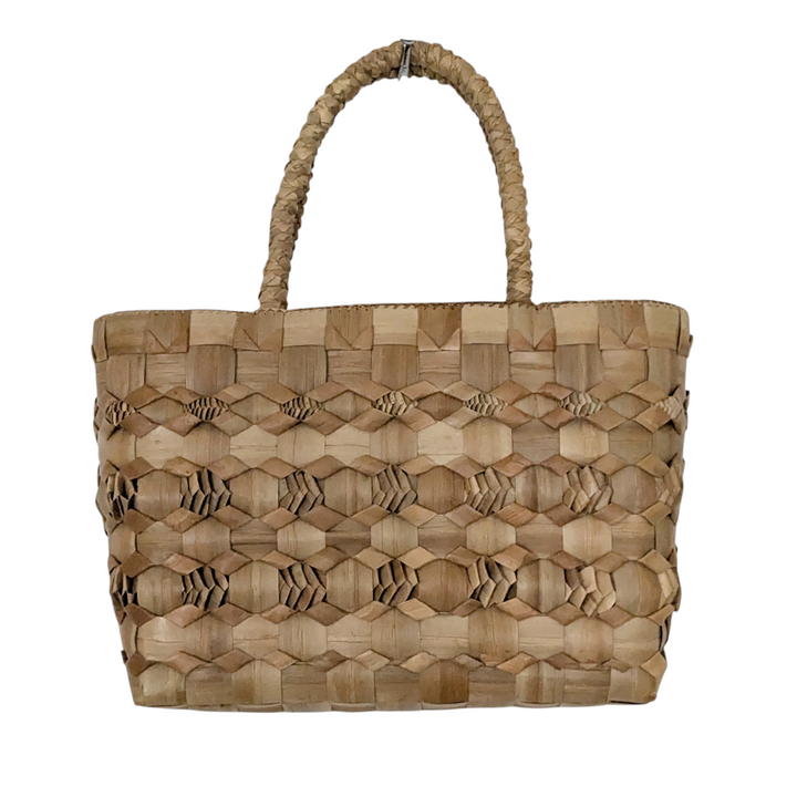Woven Straw Satchel