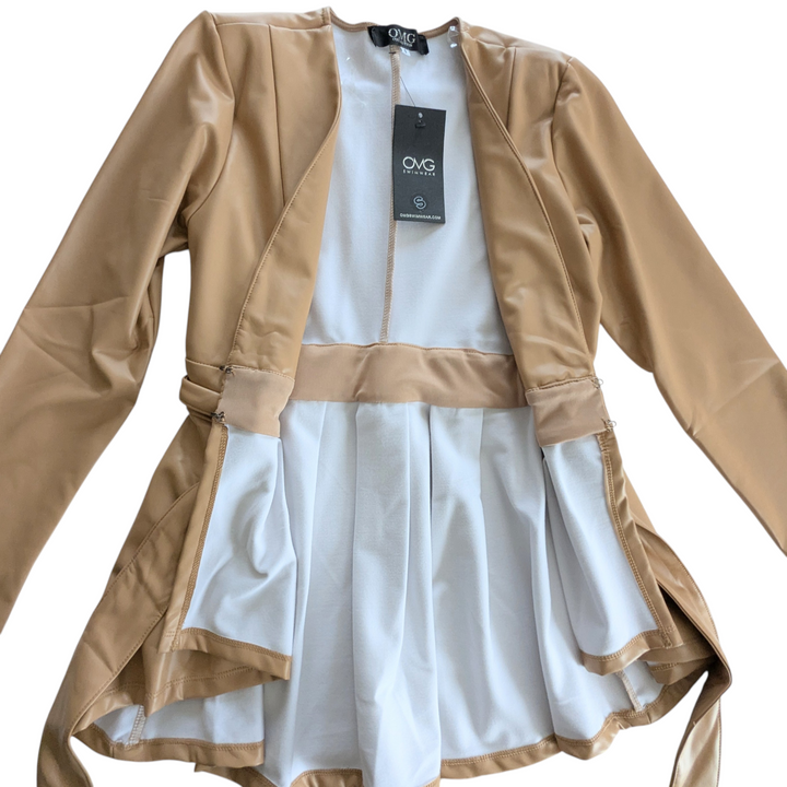 OMG Vegan Leather Blazer Size Small