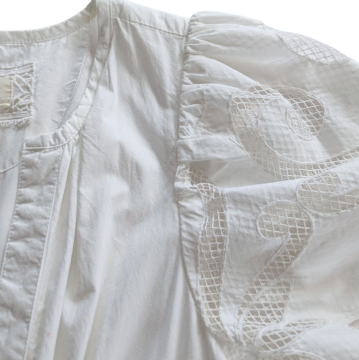 By Anthropologie White Somerset Dress Size Small