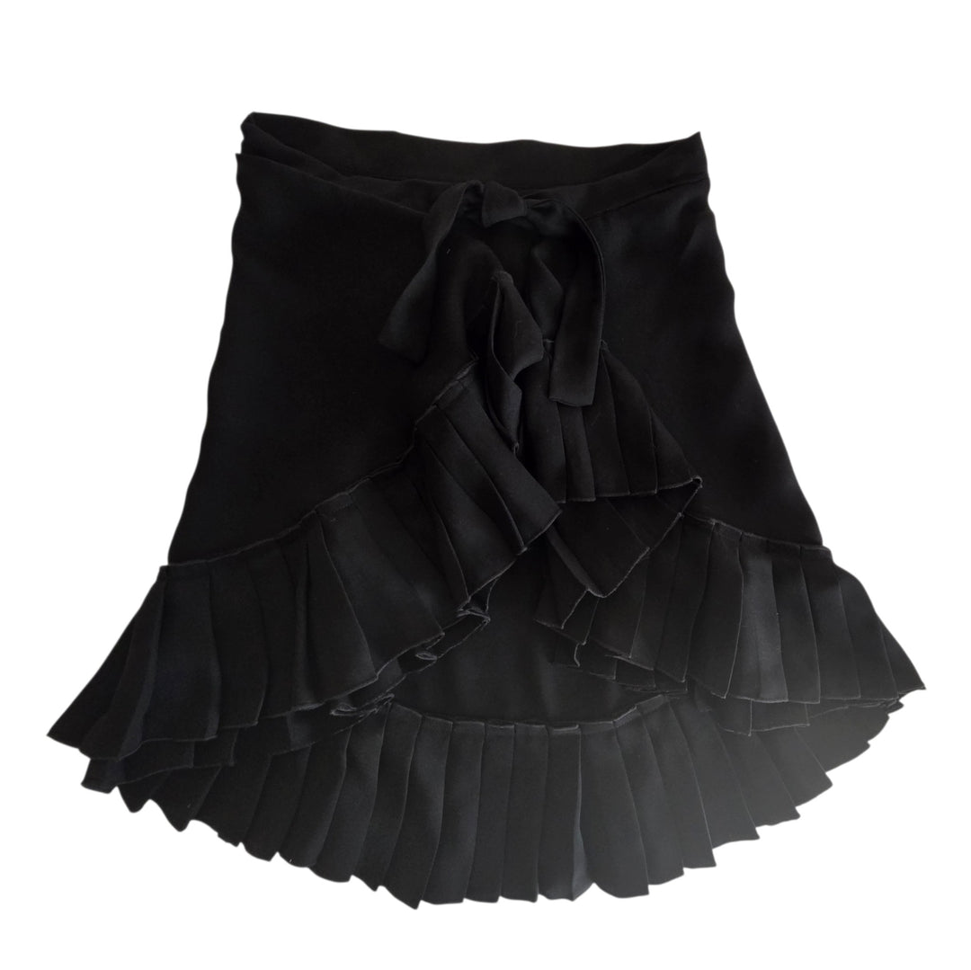 Calvin Tran Pleated Wrap Skirt Size Medium