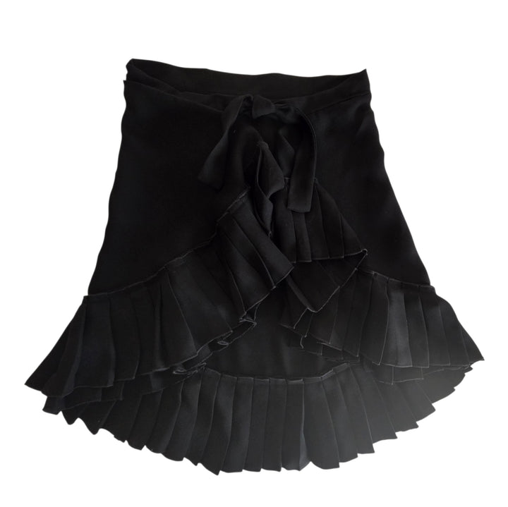 Calvin Tran Pleated Wrap Skirt Size Medium