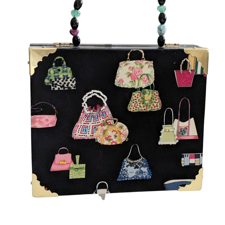 Belinda Black Upcycled Cigar Box Bag