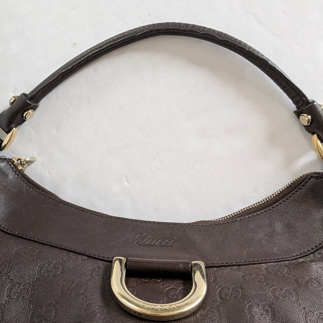 Gucci Guccissimo GG Signature Abbey D Ring Shoulder Bag