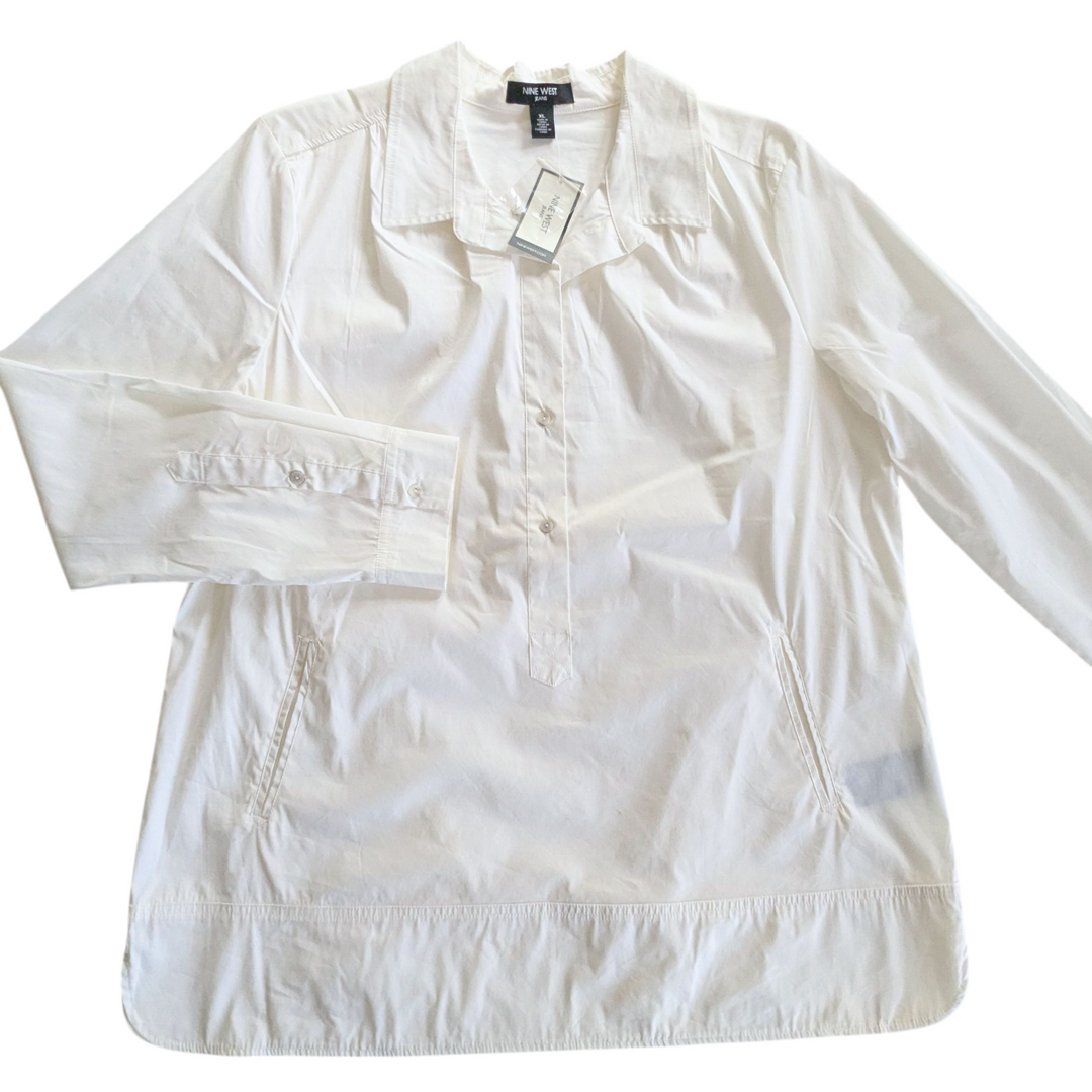 Nine West Pop Over Tunic Shirt Size XL NWT