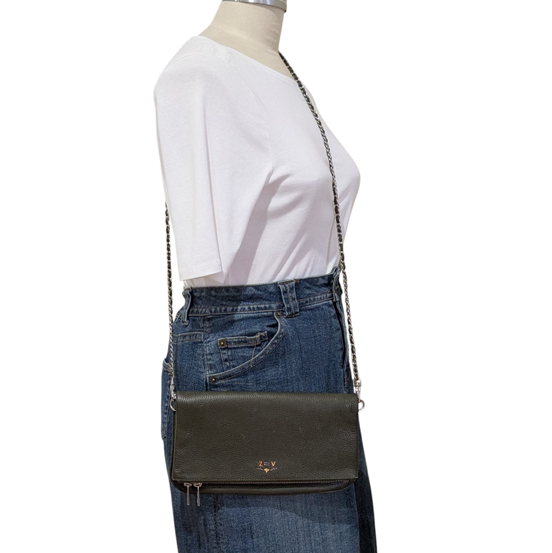 Zadig & Voltaire Olive Leather Crossbody