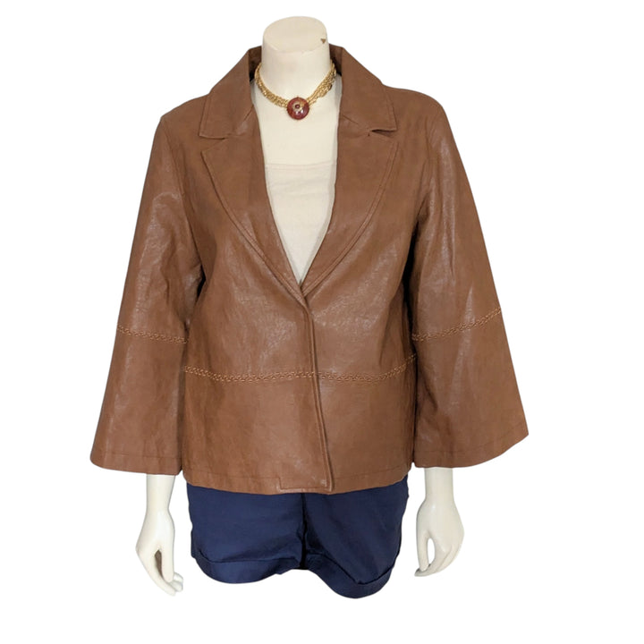 Anthropologie Hayden Faux Leather Jacket Size Small