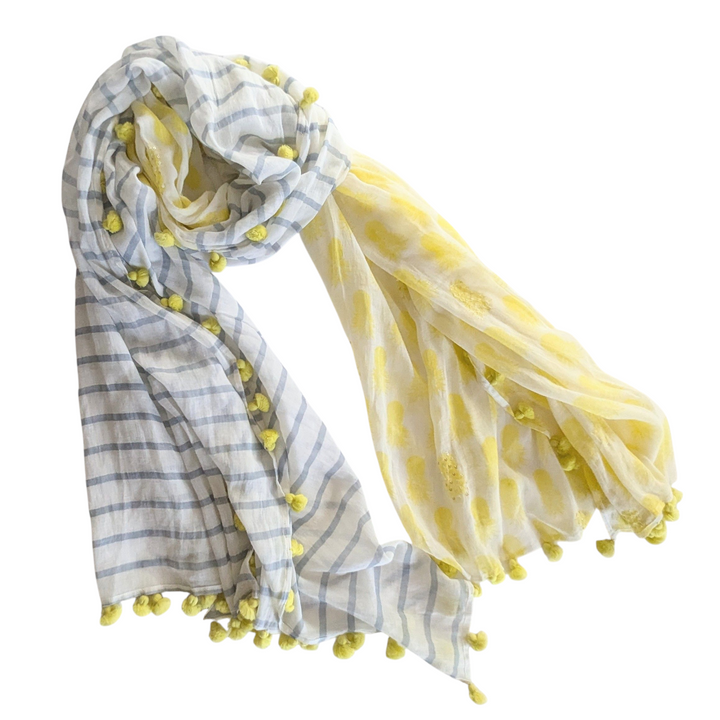 Pom Pom Scarf Wrap
