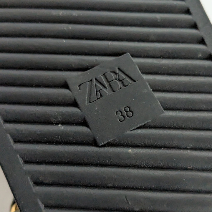 Zara Velvet Strap Sandals Size 38
