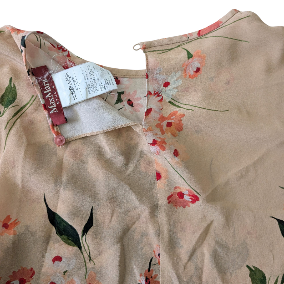 MaxMara Semi Sheer Silk Top Size 42/12