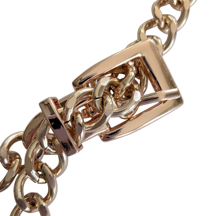 Rose Gold Tone Chain Belt One Size