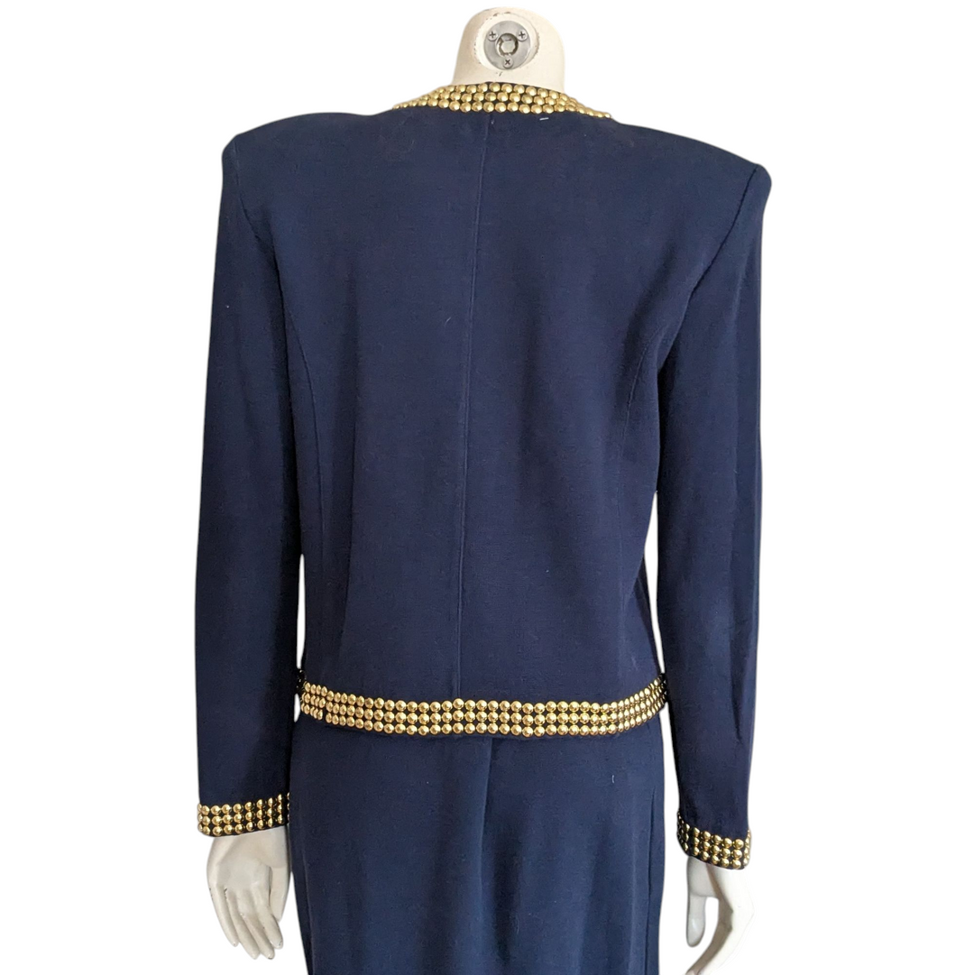 Adrienne Vittadini Vintage Knit Skirt Suit Size 10