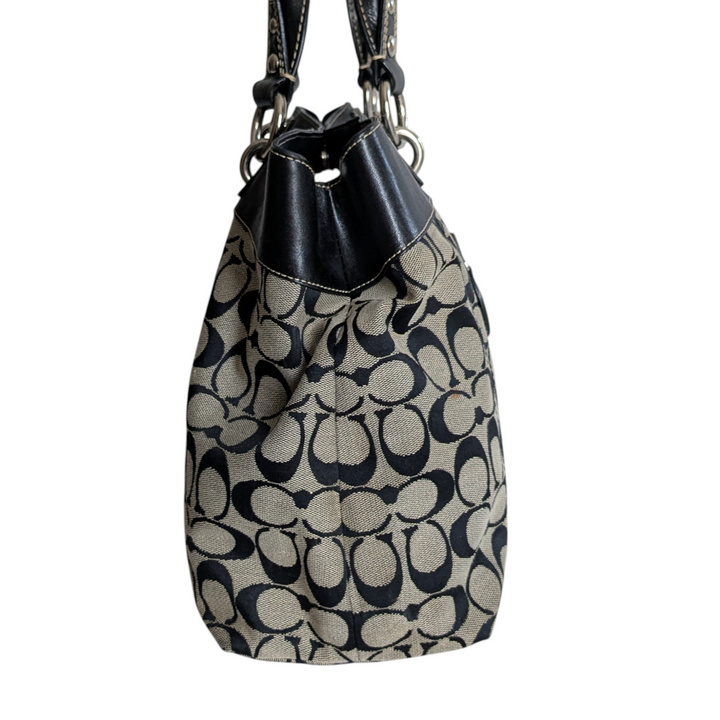 Coach Penelope Signature Logo Canvas Shoulder Bag