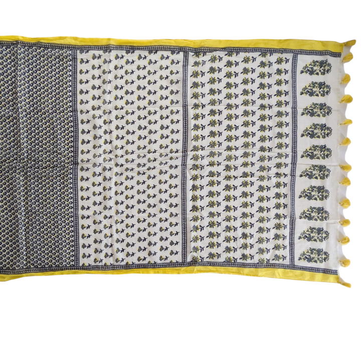 Yellow Fringed Scarf or Wrap