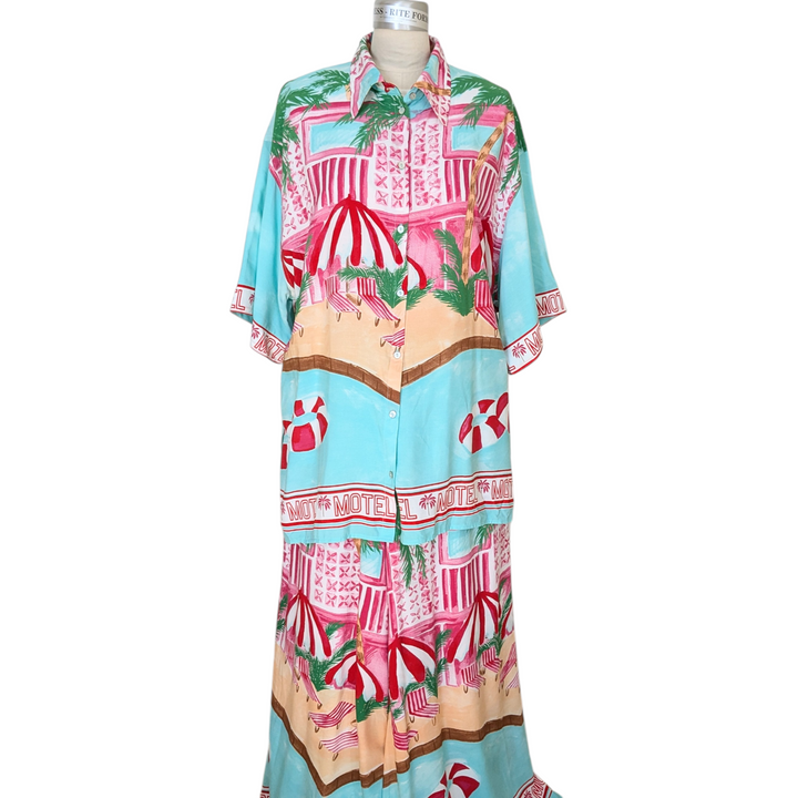 Me & B Motel Print 2 Piece Set Size 42 NWT