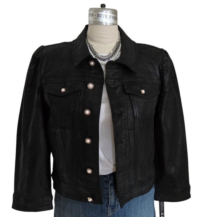 Retrofete Ada Coated Denim Jacket Size XL NWT