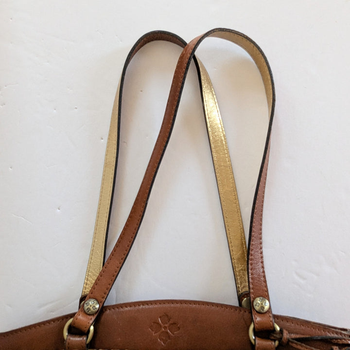 Patricia Nash Floral Embellished Leather Shoulder Bag