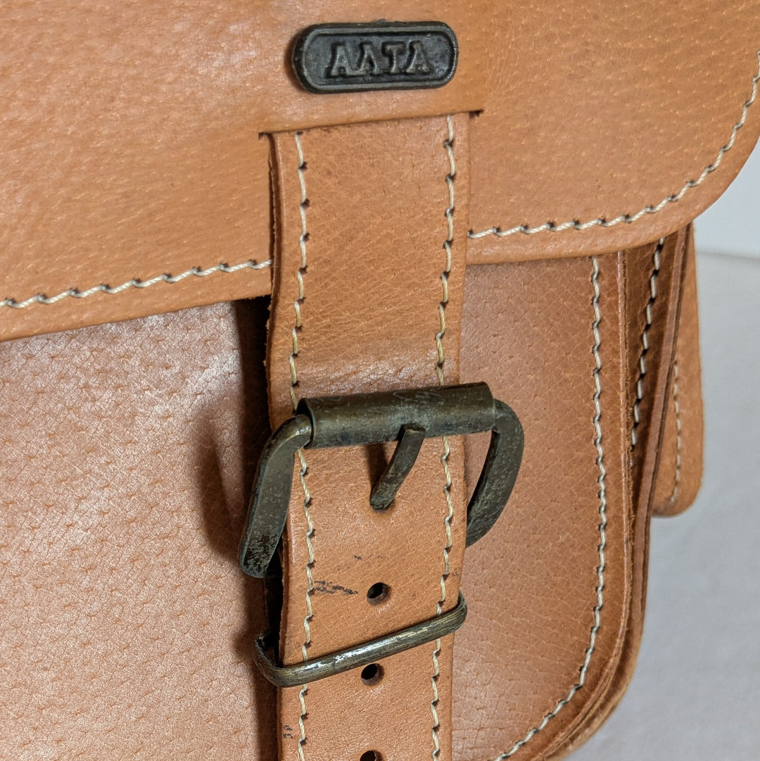 Greek Leather Convertible Messenger Bag