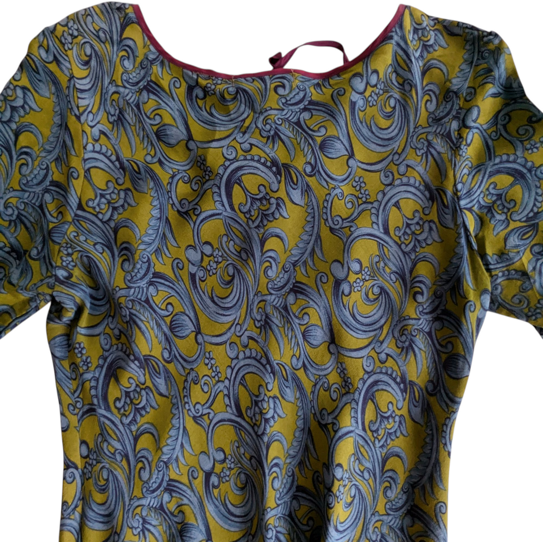 Tova-Celine Silk Vintage Midi Dress Size Large