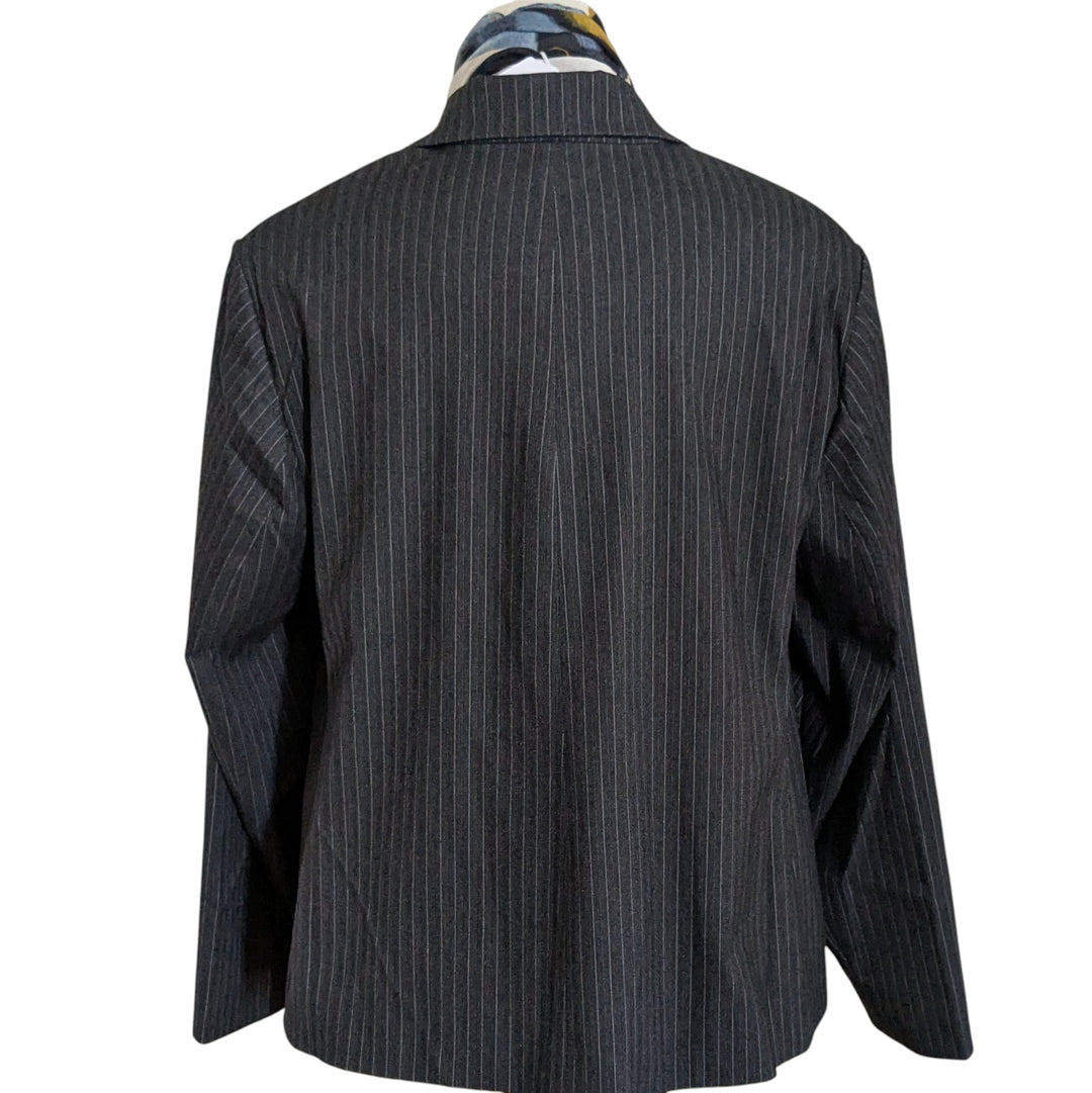 Maree Pour Toi Pinstripe Blazer with Applique Size 16
