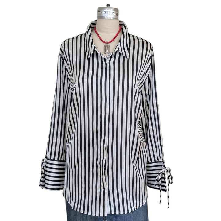 Rebel Striped Button Up Shirt Size 3X