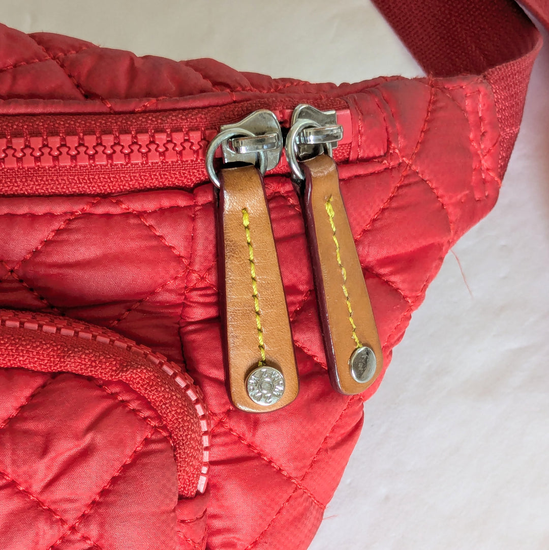 MZ Wallace Red Quilted Belt Bag