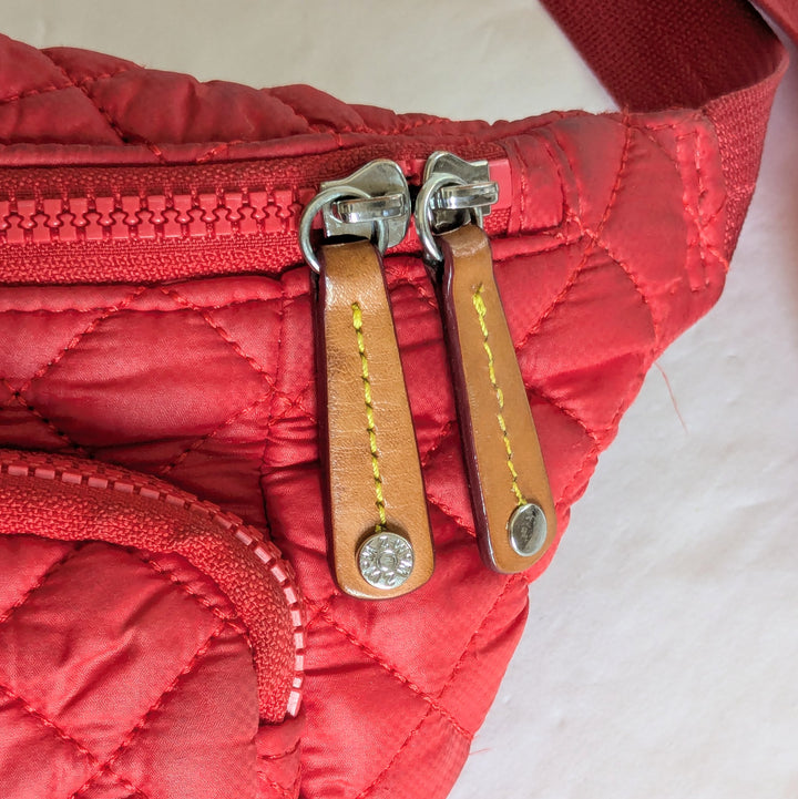 MZ Wallace Red Quilted Belt Bag