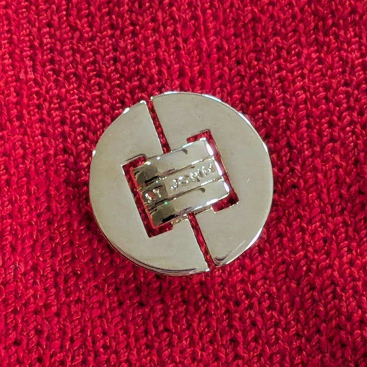 St John Red Knit Blazer Size 14