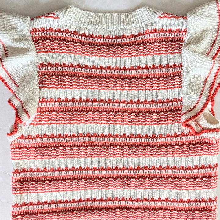 Evereve Ruffled Sweater Vest Size Medium