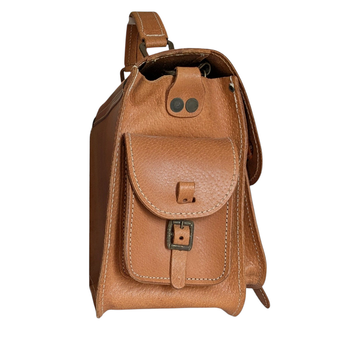 Greek Leather Convertible Messenger Bag