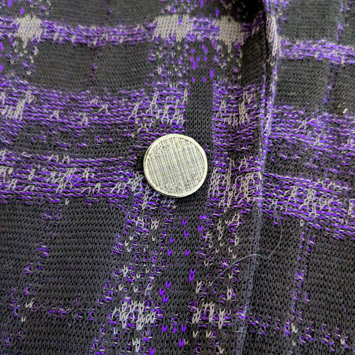 Misook Heritage Fit Plaid Knit Blazer Size Medium