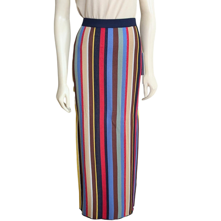 STAUD Striped Knit Midi Skirt Size Medium NWT