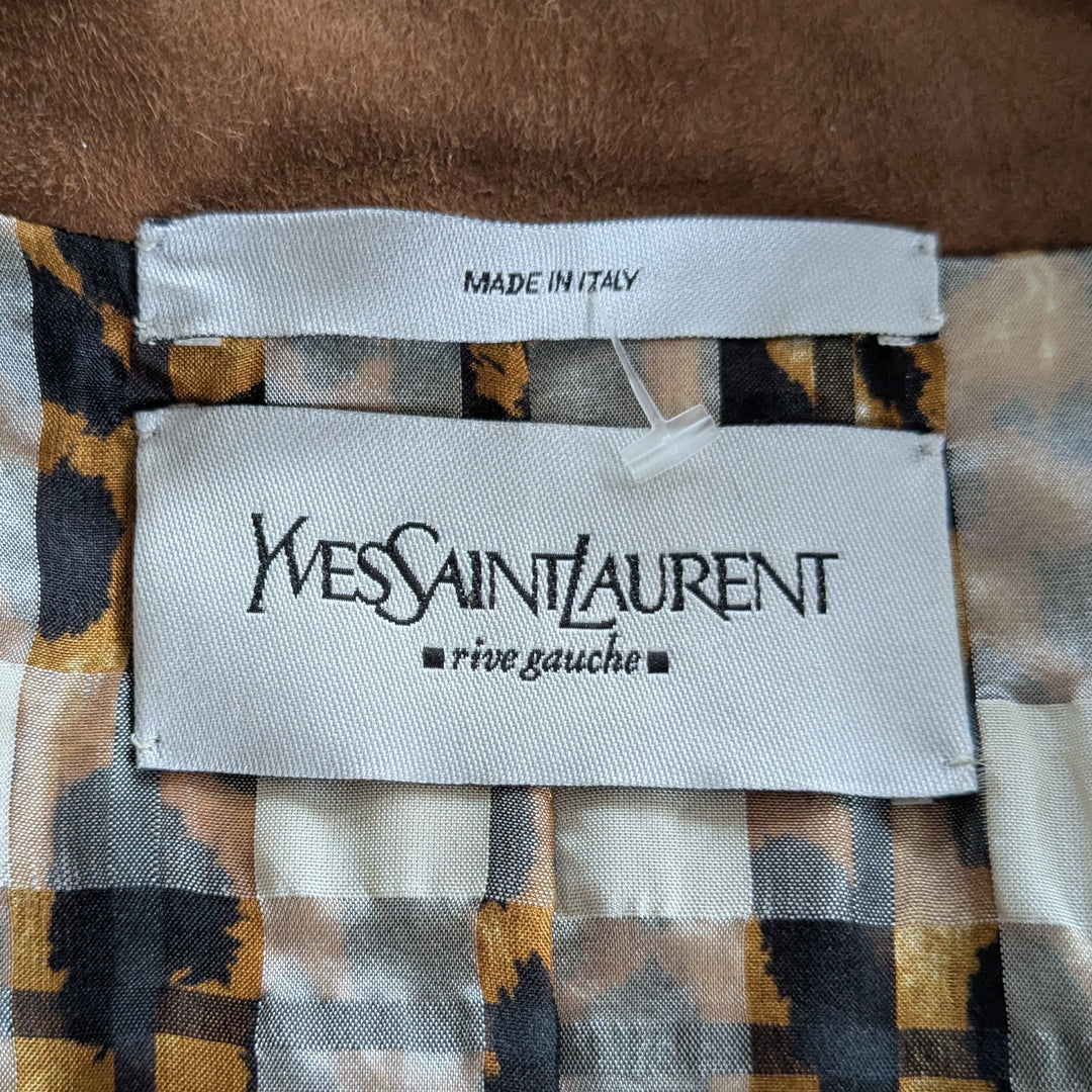 Yves Saint Laurent Suede Trench Coat Size Small