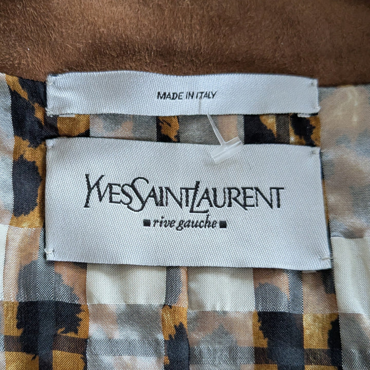 Yves Saint Laurent Suede Trench Coat Size Small
