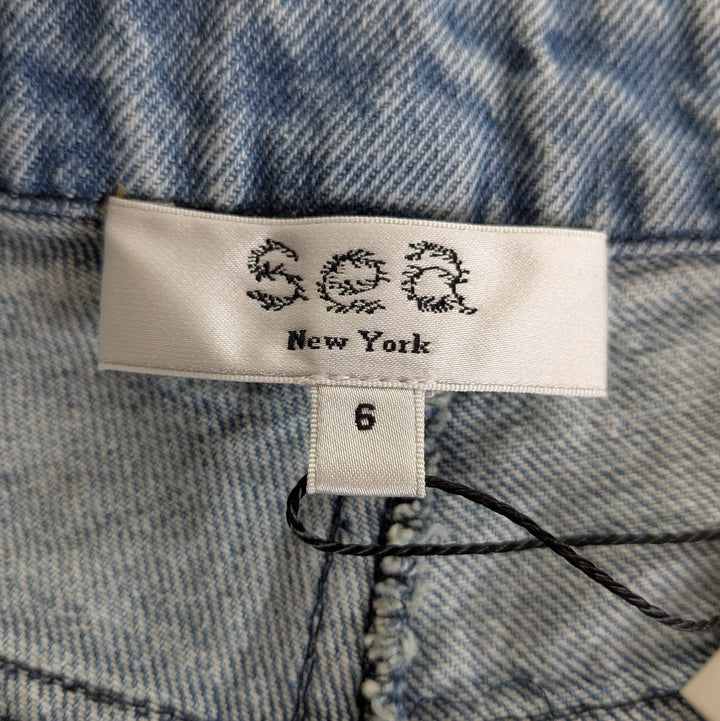 Sea New York Marion Mended Denim Shorts Size 6