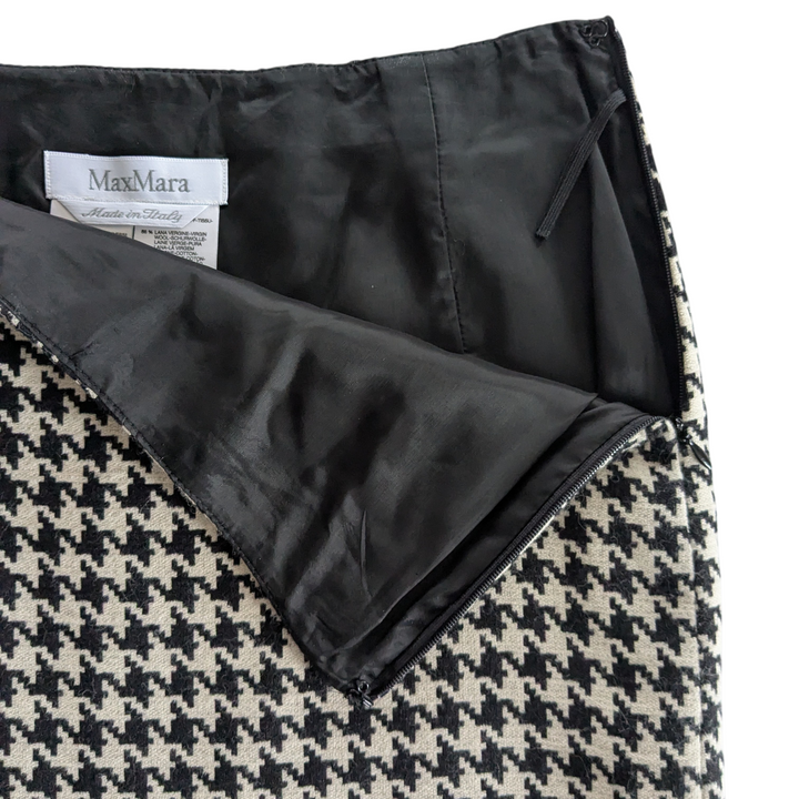 MaxMara Houndstooth Pencil Skirt Size 6