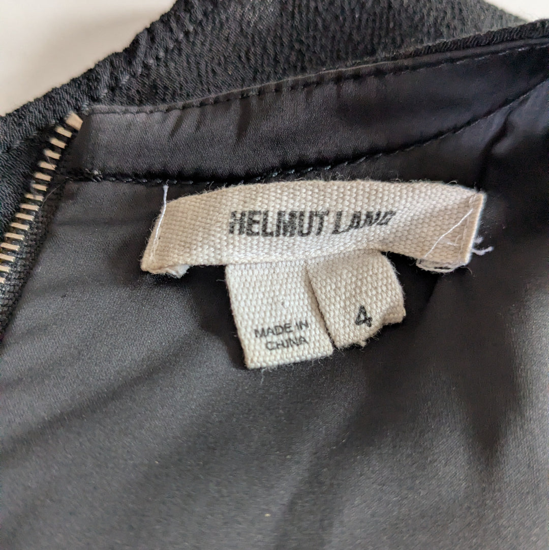 Helmut Lang Black Blaze Layered High Low Dress Size 4
