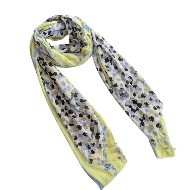 Yellow and Navy Scarf/Wrap